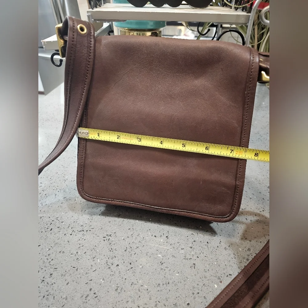 Coach Legacy Studio Mahogany Brown Vintage Legacy Medium Studio Flap Bag.